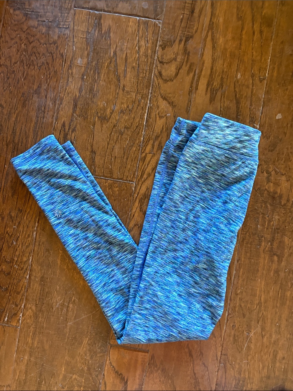 Athleta Blue Space-Dye Girls' Leggings